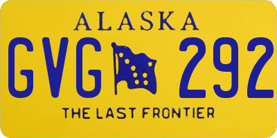 AK license plate GVG292