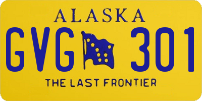 AK license plate GVG301