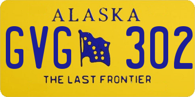 AK license plate GVG302