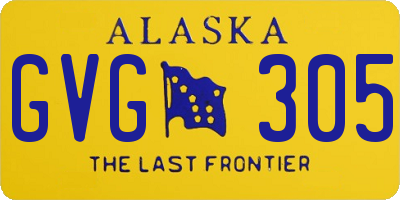 AK license plate GVG305