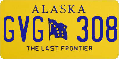 AK license plate GVG308