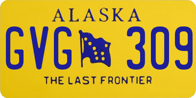 AK license plate GVG309