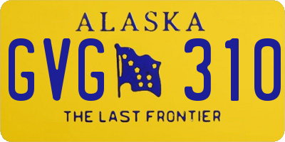 AK license plate GVG310