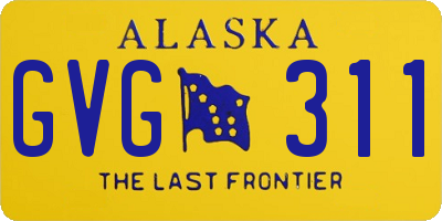 AK license plate GVG311