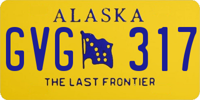 AK license plate GVG317