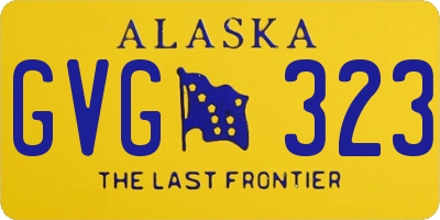 AK license plate GVG323