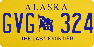 AK license plate GVG324