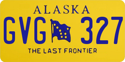 AK license plate GVG327