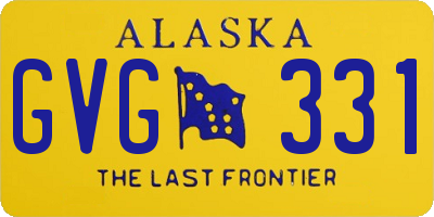 AK license plate GVG331