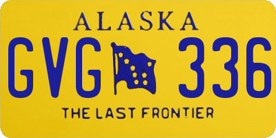 AK license plate GVG336