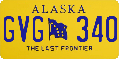 AK license plate GVG340