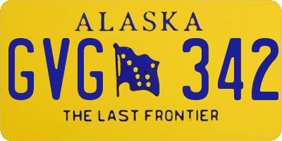 AK license plate GVG342