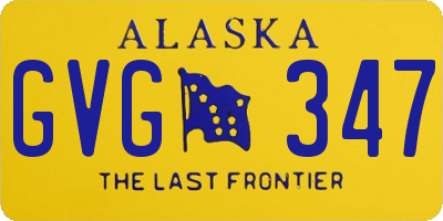 AK license plate GVG347