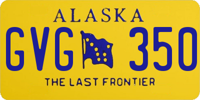 AK license plate GVG350