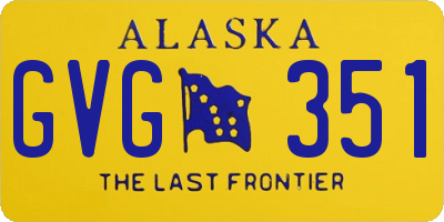 AK license plate GVG351