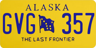 AK license plate GVG357