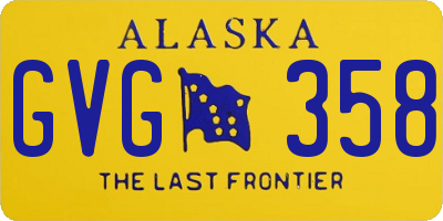 AK license plate GVG358