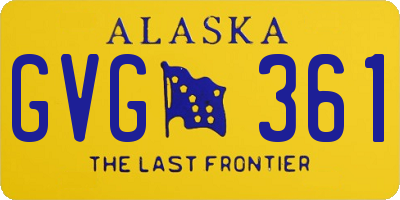 AK license plate GVG361