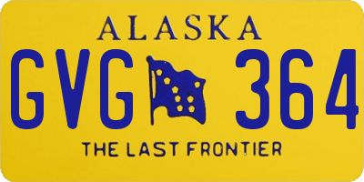 AK license plate GVG364