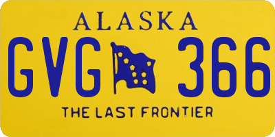 AK license plate GVG366