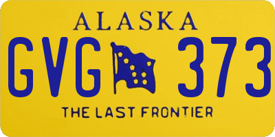 AK license plate GVG373