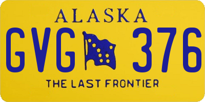 AK license plate GVG376