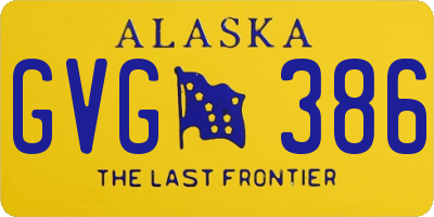 AK license plate GVG386