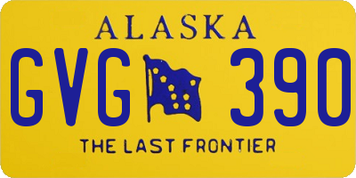 AK license plate GVG390