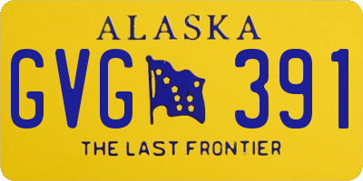 AK license plate GVG391