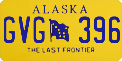 AK license plate GVG396