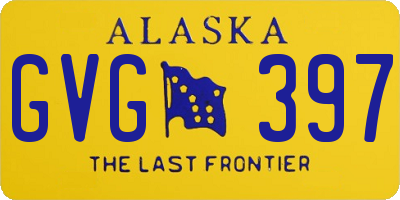 AK license plate GVG397