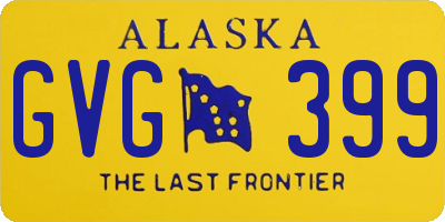 AK license plate GVG399