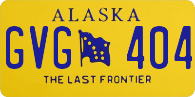 AK license plate GVG404