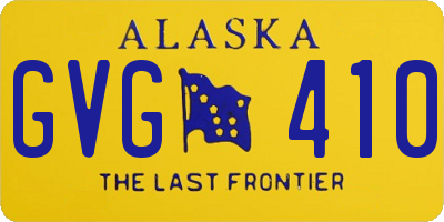 AK license plate GVG410