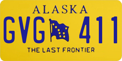 AK license plate GVG411