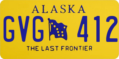 AK license plate GVG412