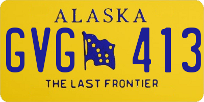 AK license plate GVG413