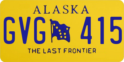 AK license plate GVG415