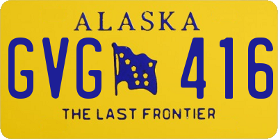 AK license plate GVG416