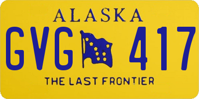 AK license plate GVG417