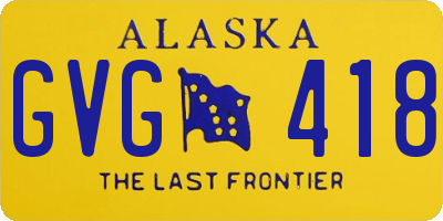 AK license plate GVG418