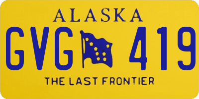 AK license plate GVG419