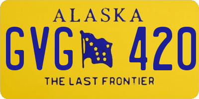 AK license plate GVG420