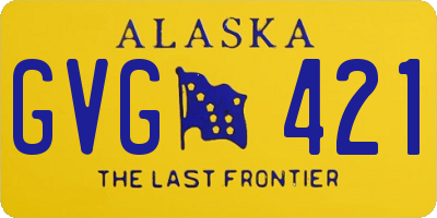 AK license plate GVG421