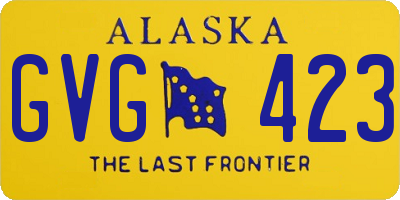 AK license plate GVG423