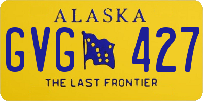 AK license plate GVG427