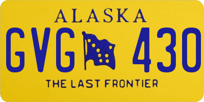 AK license plate GVG430