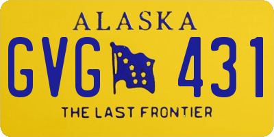 AK license plate GVG431