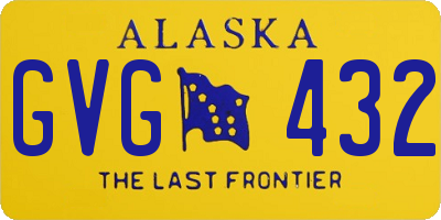 AK license plate GVG432