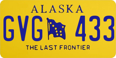 AK license plate GVG433